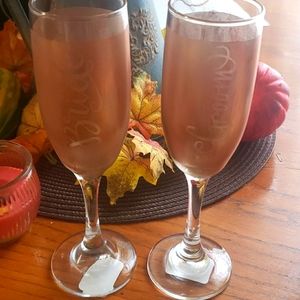 8 inch champagne flutes in autumn gold perfect for fall wedding